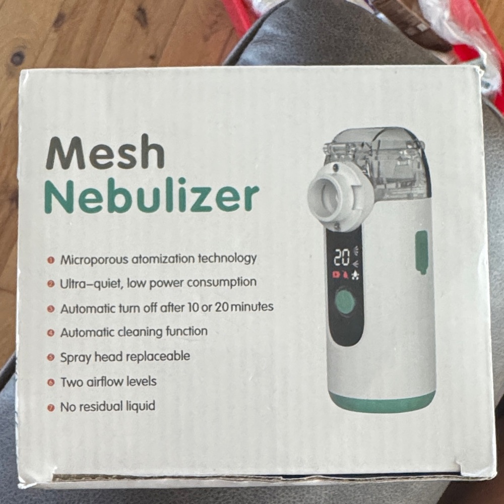 Brand new Mesh Nebulizer Portable Inhaler - White & green